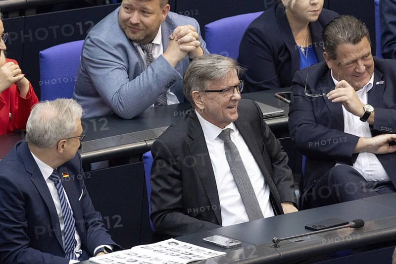 Berlin, Germany - 25 March 2025: Gerold Otten (C) from the AfD (Alternative for Germany) parliamentary group and his party's nominee for Bundestag Vice-President during the constituent sitting of the 21st German Bundestag