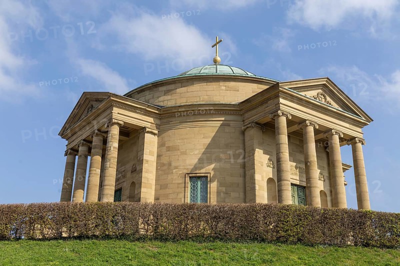 Burial chapel in Württemberg. The grave chapel in Stuttgart-Rotenberg was built by Württemberg King Wilhelm I between 1820 and 1824 as a token of love for his wife Katharina, who died young and came from Russia