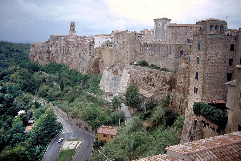 Pitigliano, ancient Etruscan town built on tuff stone, mentioned in 1061, Tuscany, Italy