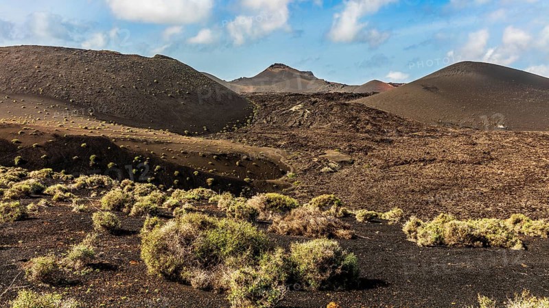 Fire Mountains of Timanfaya National Park, Montanas del Fuego, Lanzarote, Canary Islands, Spain