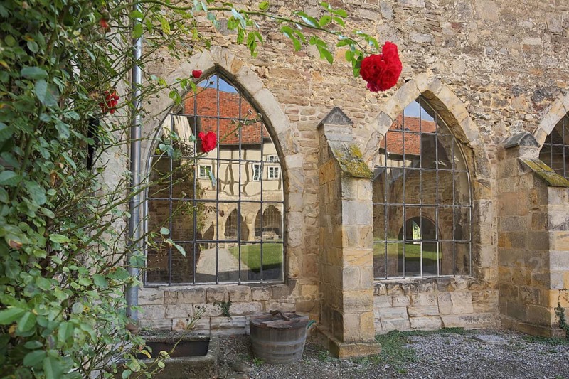 Innenhof vom Kloster Michaelstein, Blankenburg, Romanesque Street, Harz, Saxony-Anhalt, Germany