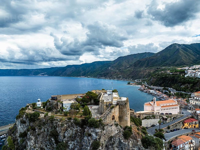 Scilla from a drone, Calabria, Italy