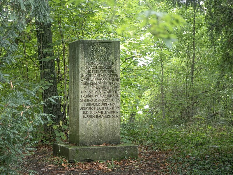The Serastein, memorial stone, memorial to those who died in the First World War of the Freelance Sera Circle from Jena, Tautenburg Forest, near Jena, Thuringia, Germany