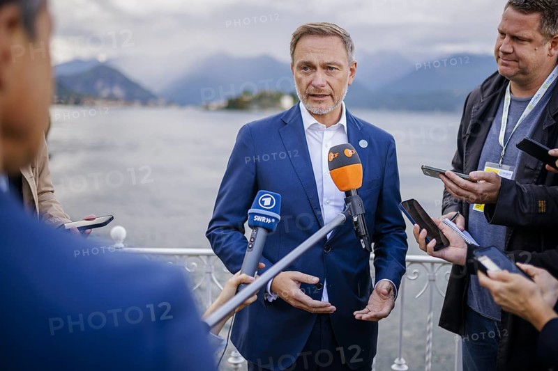 G7 meeting of finance ministers in Stresa. Christian Lindner (FDP), Federal Minister of Finance, at a press statement Stresa, 23 May 2024. Photographed on behalf of the Federal Ministry of Finance