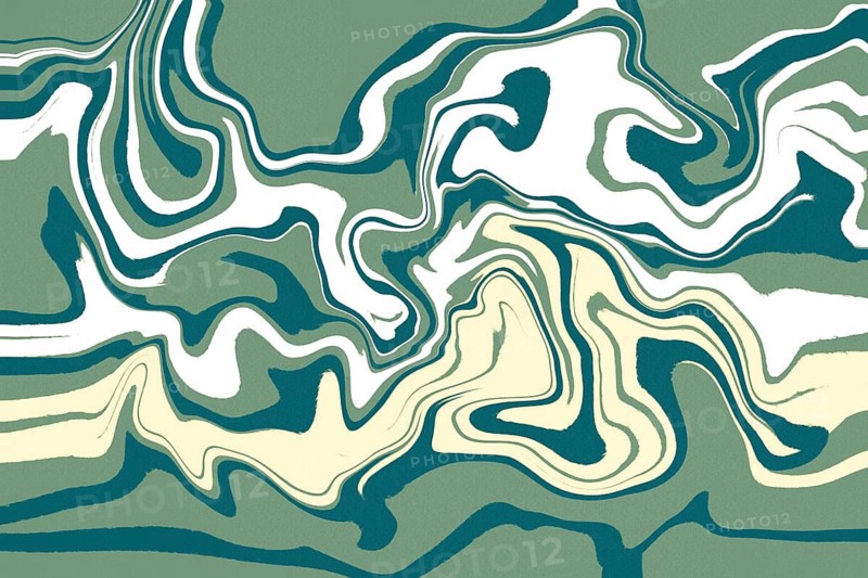 This illustration features an abstract background with flowing, wavy lines in a harmonious blend of various green tones and white highlights, perfect for diverse creative projects