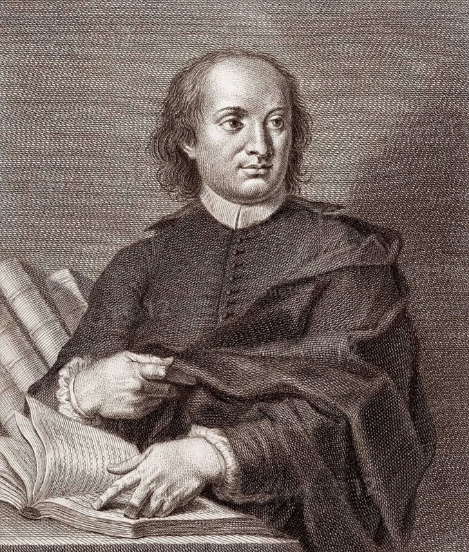 Portrait of Benedetto Menzini, 1646, 1704, an Italian Roman Catholic priest and poet