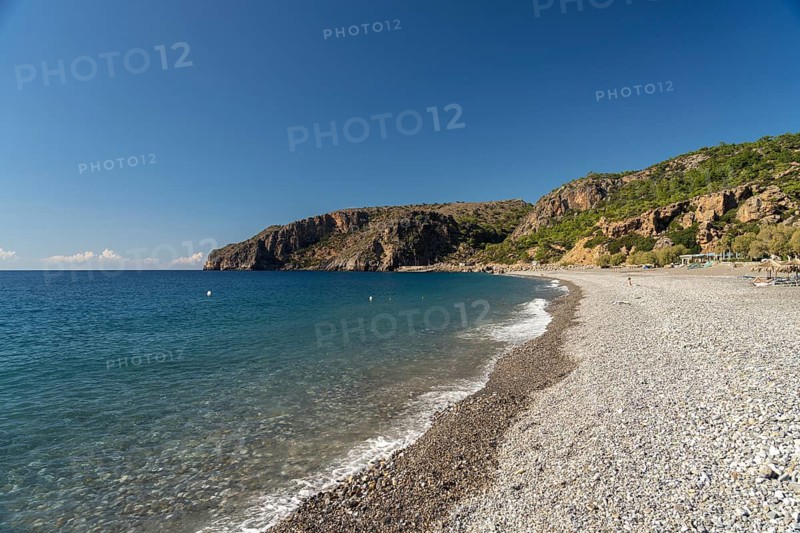 The beach of Sougia in the south of Crete, Greece