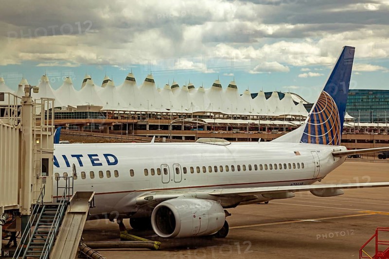 Denver, Colorado - A United Airlines jet at Denver International Airport
