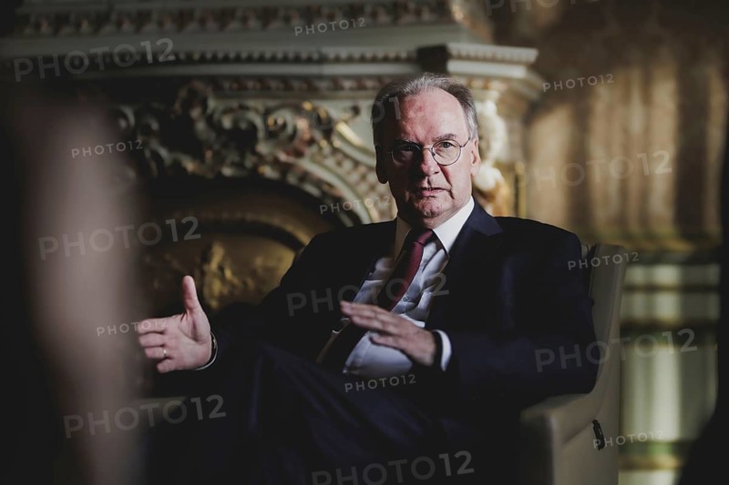 Reiner Haseloff, CDU, Minister President of Saxony-Anhalt, recorded during an interview in Magdeburg, 12 February 2024
