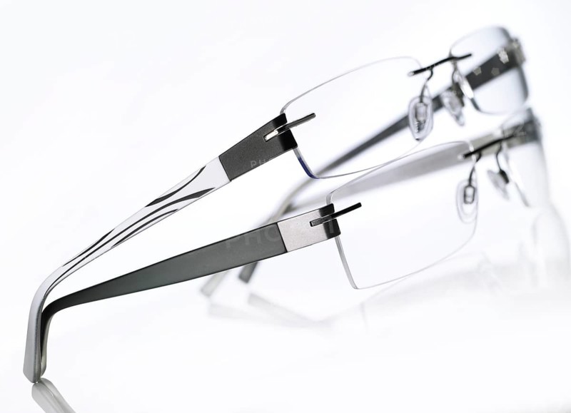 Two stylish glasses on a white background, studio shot