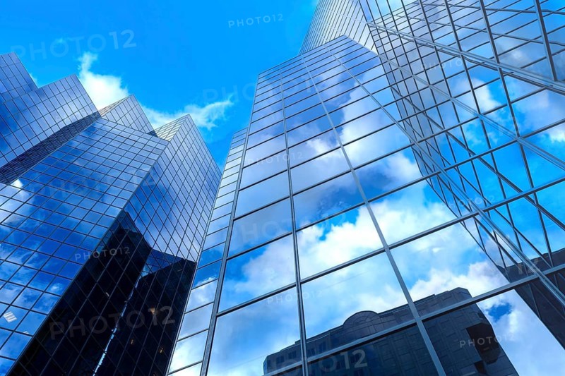Canada, Montreal panoramic skyline in downtown financial, business and technology city center