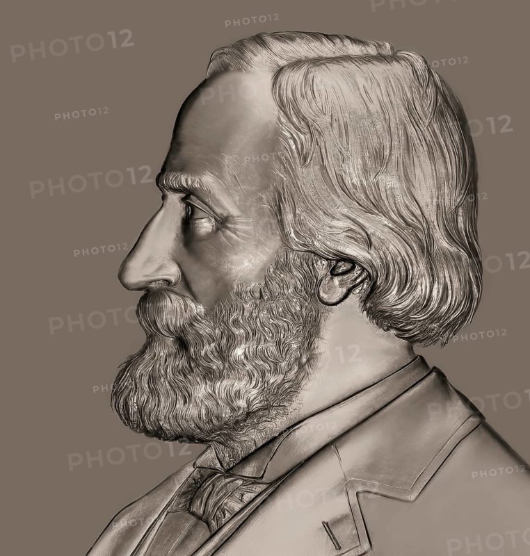 Giuseppe Verdi, 1813 – 1901, Italian opera composer, digitally edited
