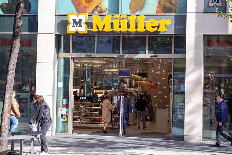 Shop of the drugstore chain Müller in the city centre of Mannheim