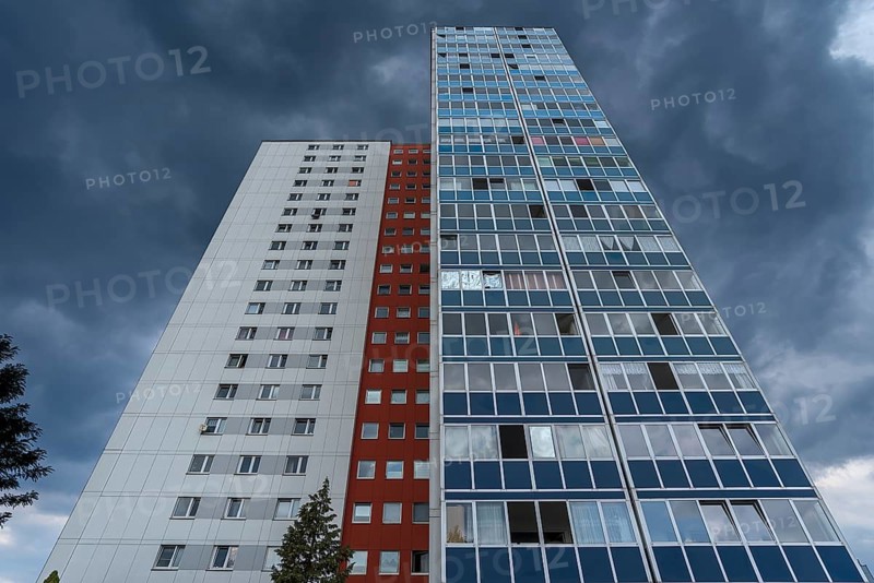 High-rise apartment buildings, Erlangen, Middle Franconia, Bavaria, Germany