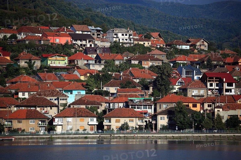 Little Wallachia, Orsova, view over the Danube to the city, Romania