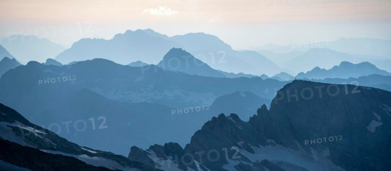 Dramatic mountain landscape, view from Hochkönig, Salzburger Land, Austria