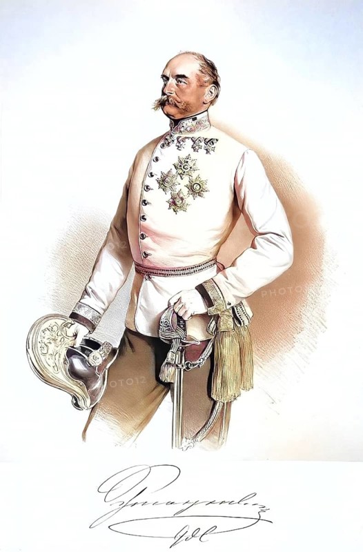 Edmund Leopold Friedrich Fürst zu Schwarzenberg (born 18 November 1803 in Vienna, died 17 November 1873 at Worlik Castle in Bohemia) was the last Austrian field marshal appointed in the 19th century, Historical, digitally restored reproduction from a 19th century original, Record date not stated