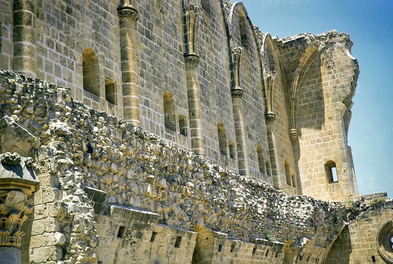 Bellapais Abbey monastery ruins, Bellapais, Kyrenia or Girne, Northern Cyprus, Cyprus, Europe 1973