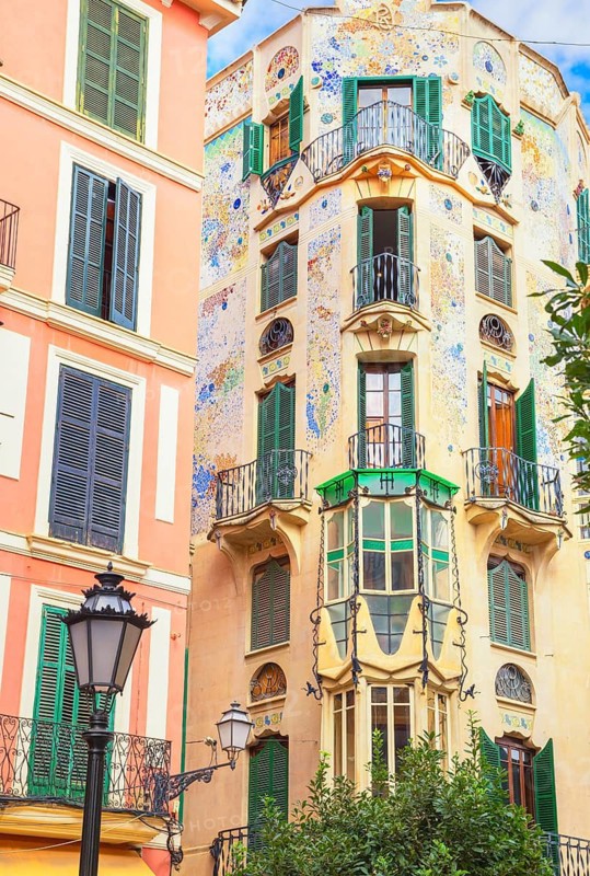 Palace Can Rei, Modernist building. Palma de Mallorca, Mallorca (Majorca), Balearic Islands, Spain