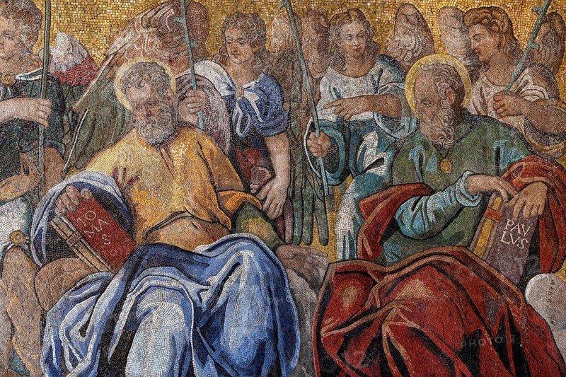 Ceiling mosaic in the Basilica of San Marco, St. Mark's Cathedral, interior view, Venice, Veneto region, Italy