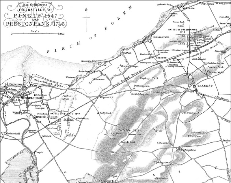 The Battle of Pinkie Cleugh, 1547 and the Battle of Prestonpans, 1745, East Lothian, Scotland, United Kingdom