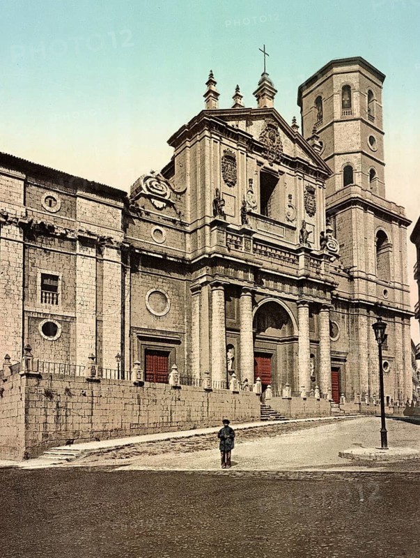 The Cathedral of Our Lady of the Holy Assumption, Catedral de Nuestra Señora de la Asunción, better known as Valladolid Cathedral, is a Catholic church in Valladolid, Spain, digitally restored reproduction from a 19th century original, record date not stated, The Cathedral of Our Lady of the Holy Assumption, better known as Valladolid Cathedral, is a Catholic church in Valladolid, Spain, digitally restored reproduction from a 19th century original, record date not stated