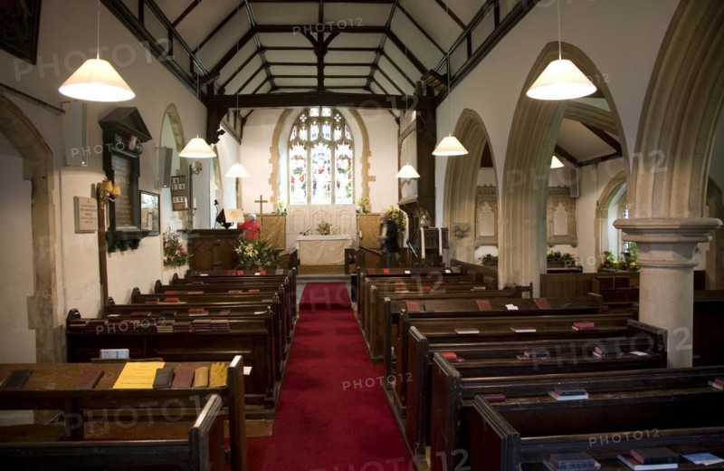 Interior Church of Saint Michael, Boulge, Suffolk, England, UK