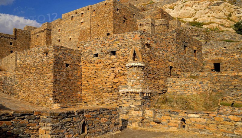Middle East, Saudi Arabia, The mountain village of Thai Ain, Thee-Ain, Dhi Ayn, Zee Ain Village, Al-Baha region, Thee Ain