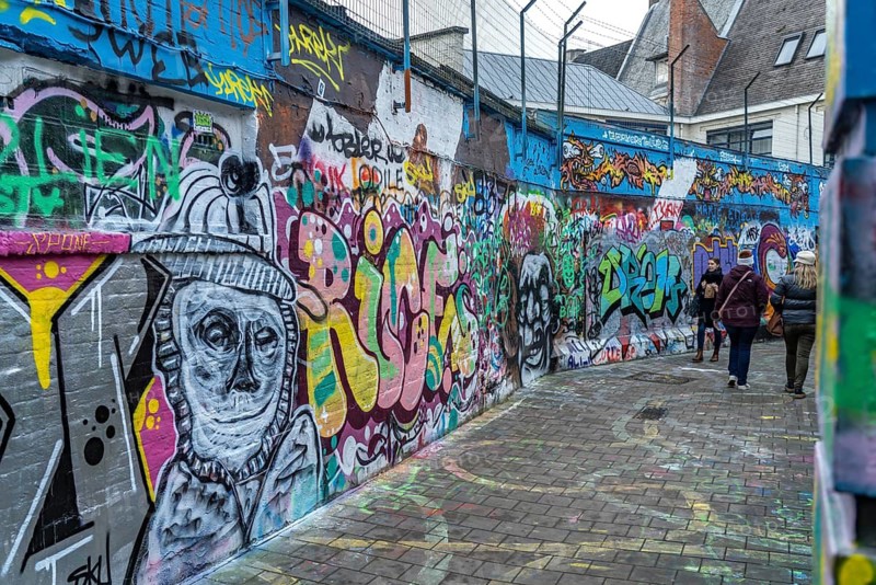 The graffiti alley in Ghent, Belgium