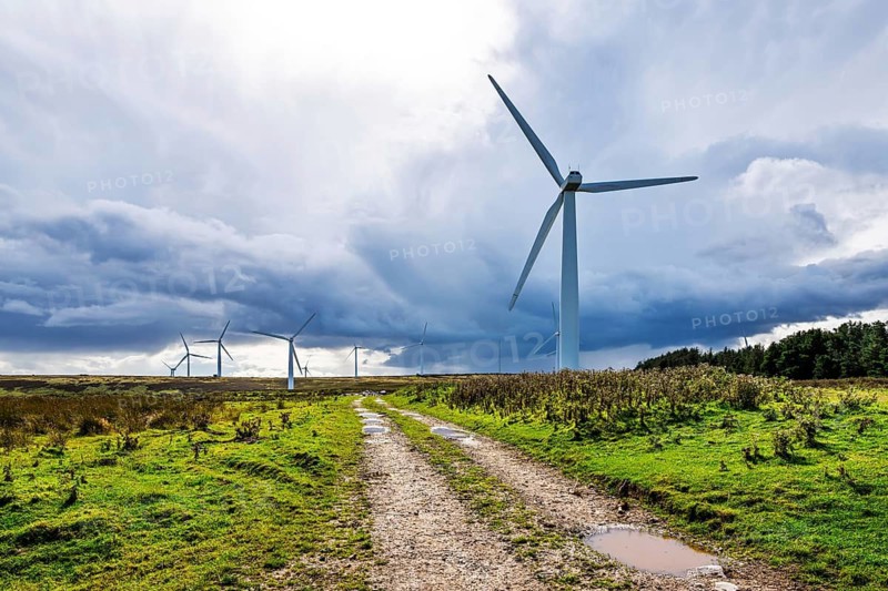 Wind Farm in southeast Scotland, UK