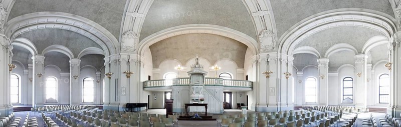 French Cathedral Interior Panorama Berlin Germany