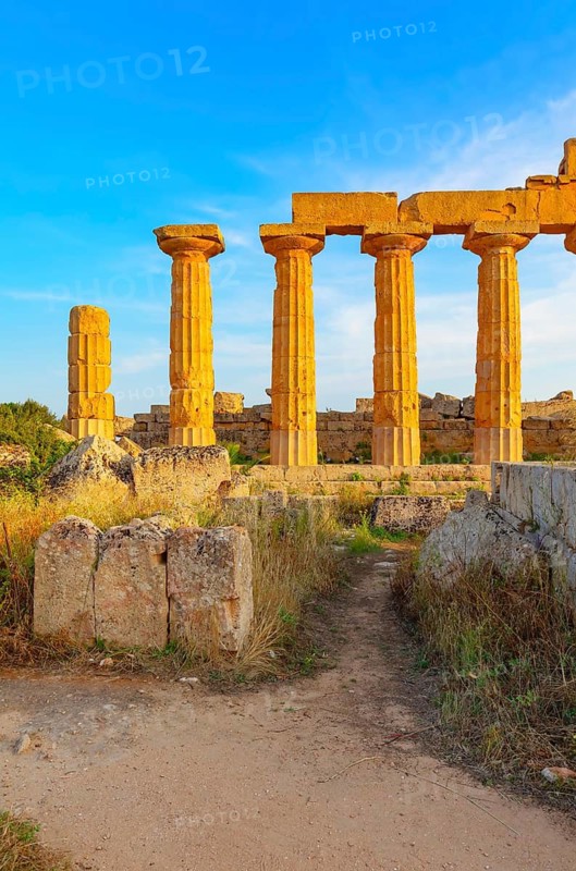 Temple of Apollo or Temple C, Selinunte Archaeological Park, Selinunte, Trapani district, Sicily, Italy
