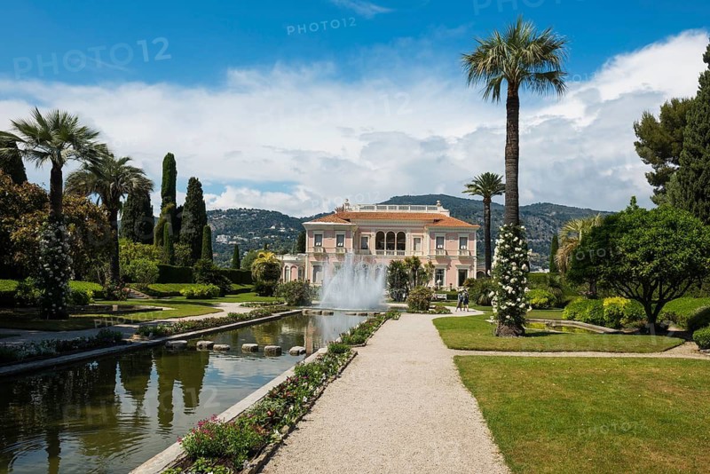 Renaissance-style villa and park, Villa Ephrussi de Rothschild, Saint-Jean-Cap-Ferrat, Cap Ferrat, Alpes Maritimes, Provence Alpes Cote d'Azur, French Riviera, South of France, France