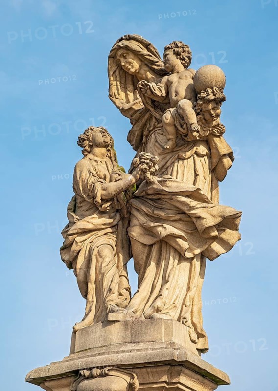 Statue of Saint Anne, Charles Bridge, Prague - Praha, Czech Republic