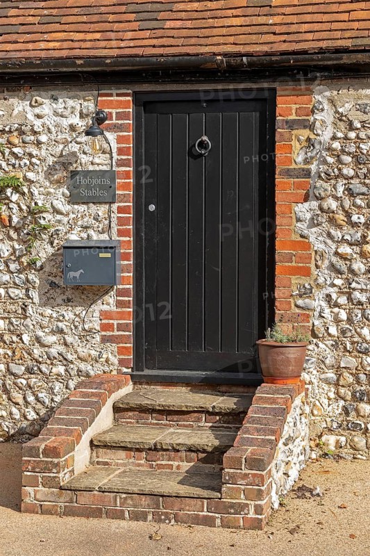 House entrance, old house, Upper Beeding, South Downs, West Sussex, England, Great Britain