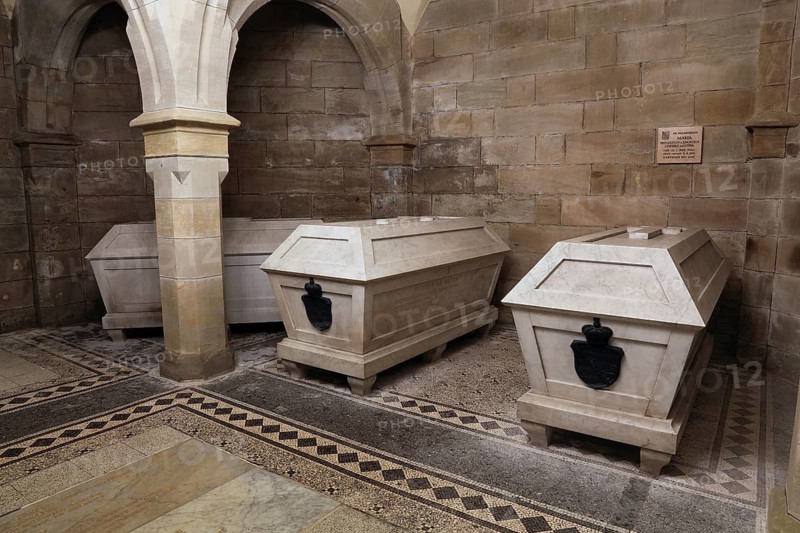 Koháry crypt under the church of St. Augustin in Coburg, burial place of the Catholic line of the Coburg ducal house, Upper Franconia, Bavaria, Germany