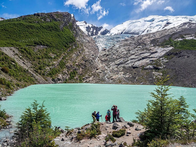 Huemul glacier (glaciar Huemul) and Huemul glacial lake (laguna Huemul), Lago el desierto, Argentina