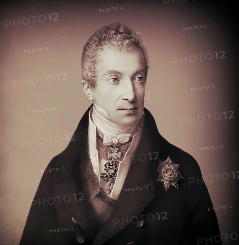 Portrait of Prince Klemens Wenzel von Metternich, 1773-1859, statesman in Imperial Austria, digital edited according to a painting by Friedrich Lieder, 1822