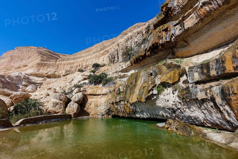 Landscape in Oman, rocks, pool, water, rocky landscape Ash Shuwaymiyah, Wadi Shuwaimiya, Dhofar Governorate, Oman