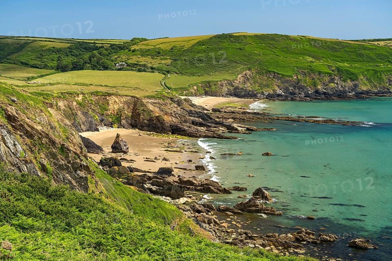 Hemmick Beach near St Goran, St Austell, Cornwall, England, Great Britain