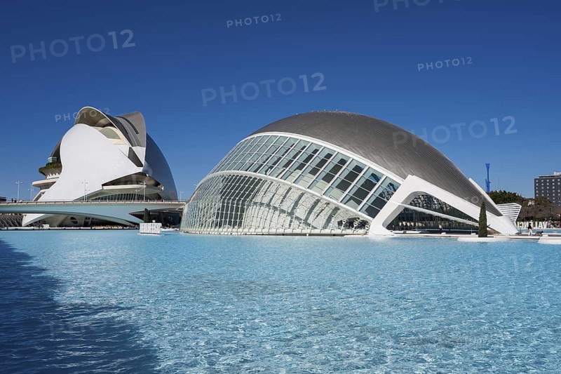 VALENCIA, SPAIN - FEBRUARY 7, 2025: City of Arts and Sciences, Hemisferic building