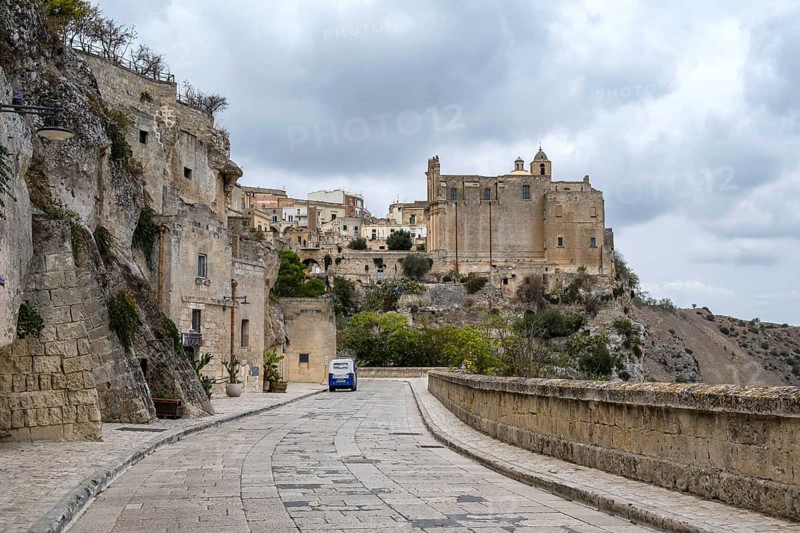 View of the monastery of St Agostino (St Augustine), Matera, Basalicata, Italy