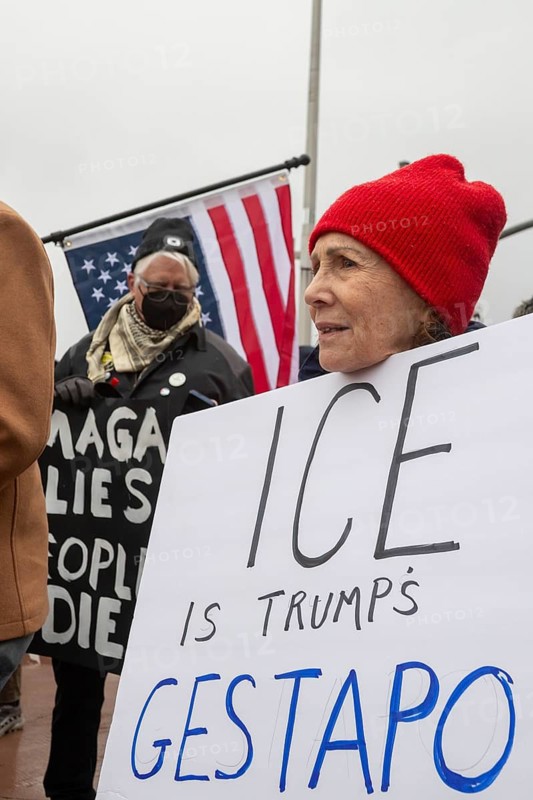 Detroit, Michigan USA - 10 January 2026 - Activists rally to protest the killing of Renee Nichole Good in Minneapolis by a federal immigration agent