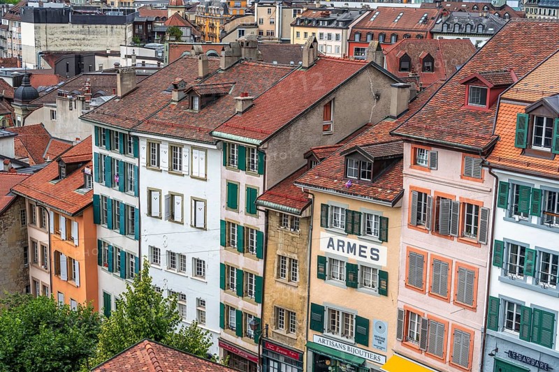 Houses, City of Lausanne, Canton of Vaud, Switzerland