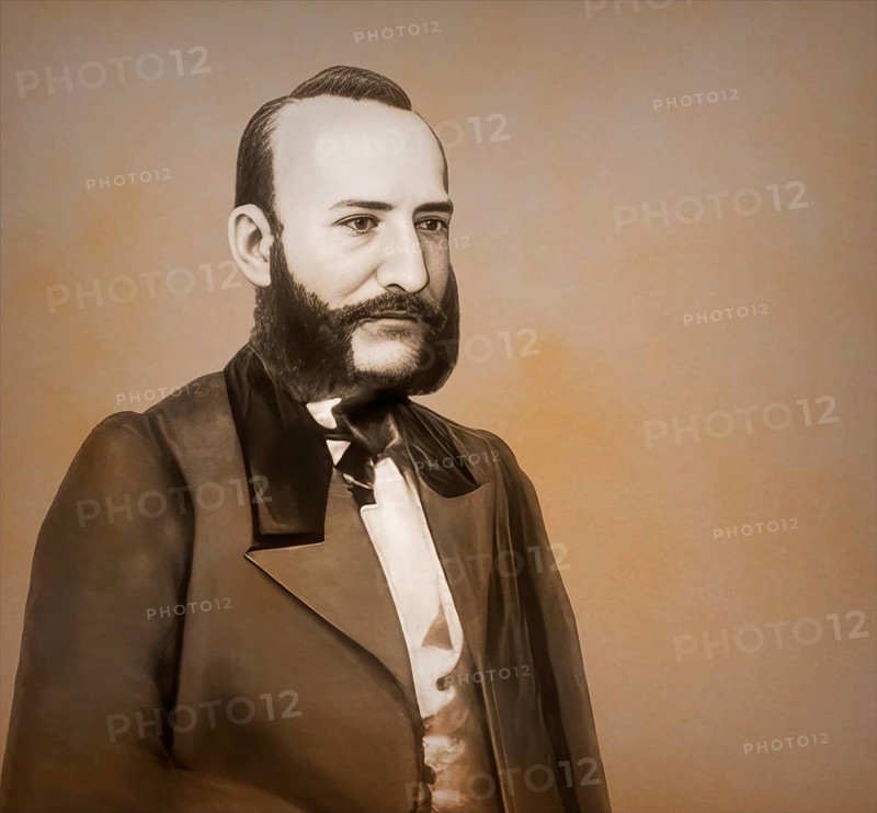Portrait of Alexander Nikolayevich Afanasyev, 1826 – 1871, Russian Slavist, folklorist, literary critic and ethnographer best known for publishing East Slavic and Russian fairy and folk tales, digitally edited