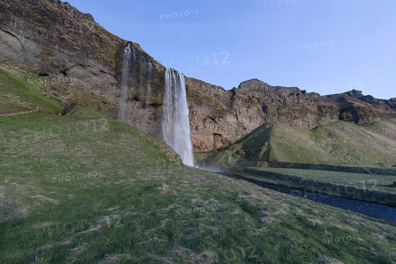 Seljalandsfoss, most popular waterfall, located in southern iceland