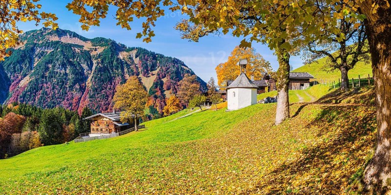 Gerstruben, a former mountain farming village in the Dietersbachtal valley near Oberstdorf, Allgäu Alps, Allgäu, Bavaria, Germany