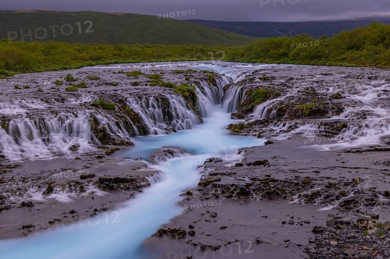 Bruarfoss, blue water, waterfall, Iceland