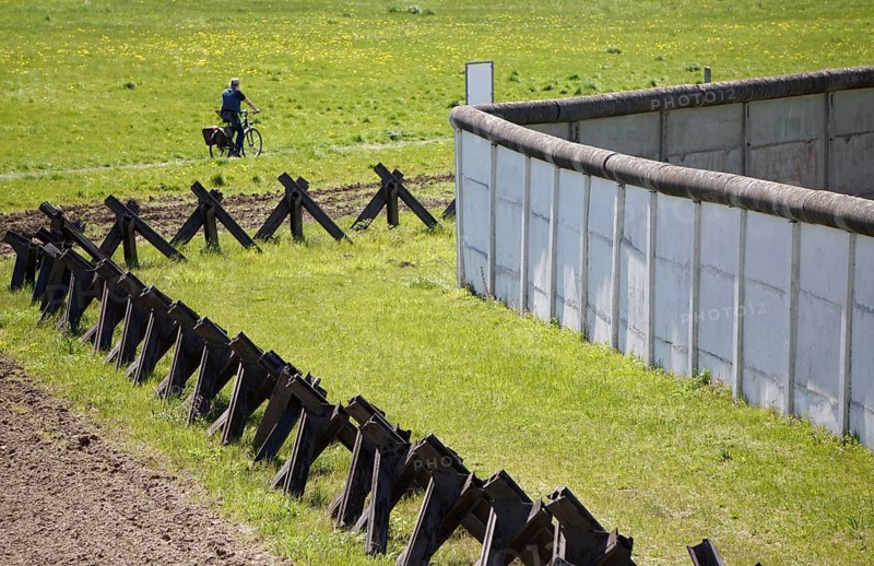 Hötensleben border memorial, former GDR border fortifications in Hoetensleben, today the state border between Saxony-Anhalt and Lower Saxony, 22 April 2019