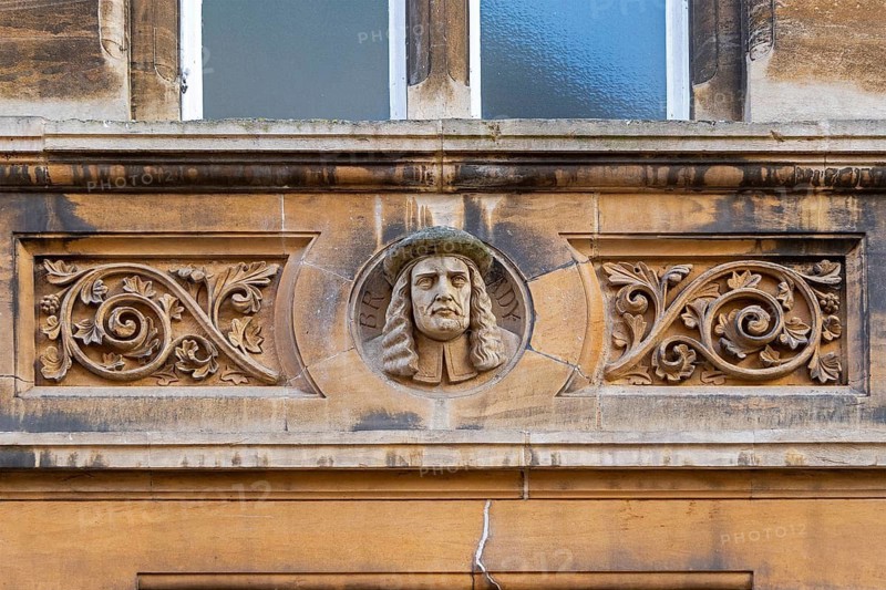 Portrait, Bust, Detail, Gonville and Caius College, Trinity Street, Cambridge, England, Great Britain